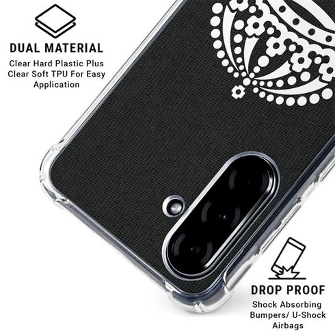 NHL Los Angeles Kings Black Background Galaxy A36 5G Clear Case