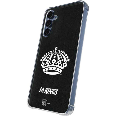 NHL Los Angeles Kings Black Background Galaxy A55 5G Clear Case