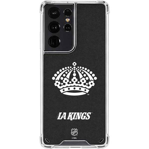 NHL Los Angeles Kings Black Background Galaxy S21 Ultra 5G Clear Case