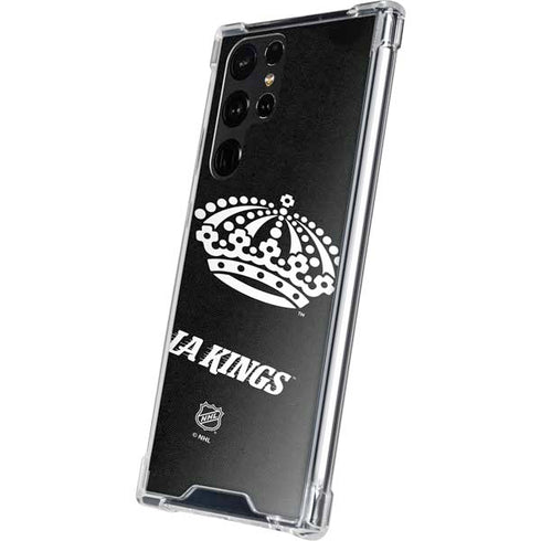 NHL Los Angeles Kings Black Background Galaxy S22 Ultra Clear Case