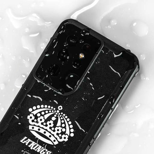 NHL Los Angeles Kings Black Background Galaxy S24 Ultra Waterproof Case