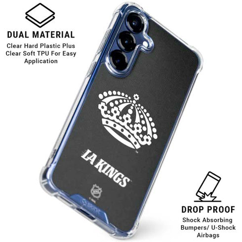 NHL Los Angeles Kings Black Background Galaxy S25 Clear Case