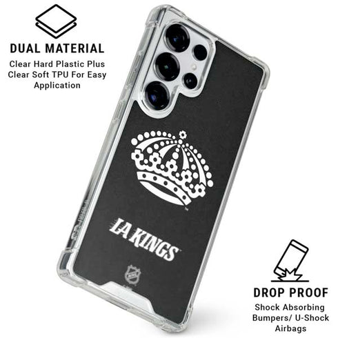 NHL Los Angeles Kings Black Background Galaxy S25 Ultra Clear Case