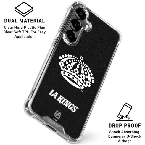 NHL Los Angeles Kings Black Background Galaxy S26 Plus Clear Case
