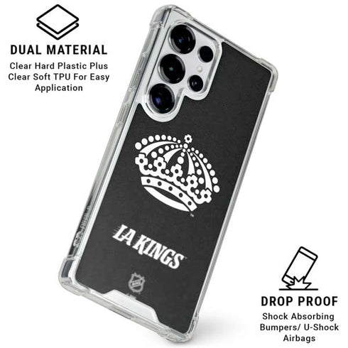 NHL Los Angeles Kings Black Background Galaxy S26 Ultra Clear Case