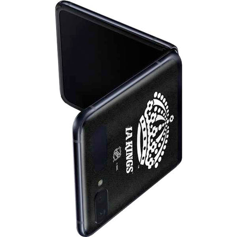 NHL Los Angeles Kings Black Background Galaxy Z Flip Skin