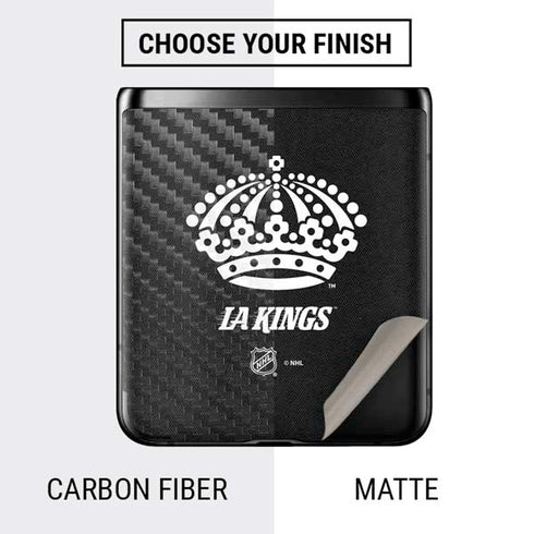 NHL Los Angeles Kings Black Background Galaxy Z Flip Skin