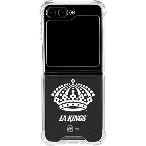NHL Los Angeles Kings Black Background Galaxy Z Flip5 5G Clear Case