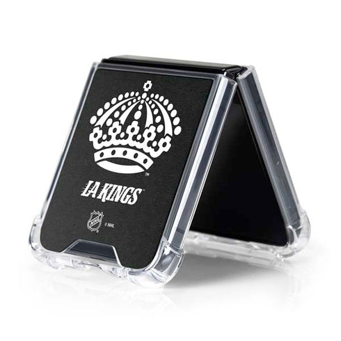 NHL Los Angeles Kings Black Background Galaxy Z Flip5 5G Clear Case