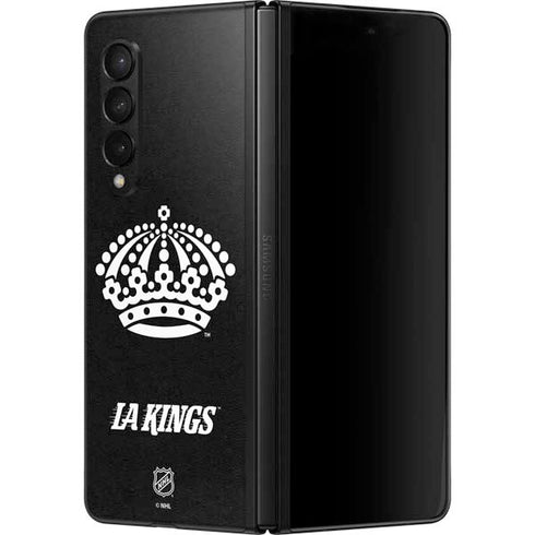 NHL Los Angeles Kings Black Background Galaxy Z Fold3 5G Skin