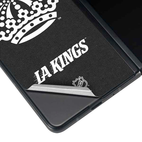 NHL Los Angeles Kings Black Background Galaxy Z Fold3 5G Skin