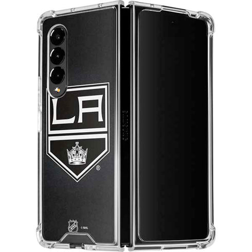 NHL Los Angeles Kings Black Background Galaxy Z Fold4 5G Clear Case