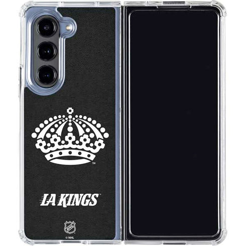 NHL Los Angeles Kings Black Background Galaxy Z Fold5 5G Clear Case