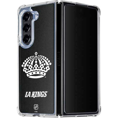 NHL Los Angeles Kings Black Background Galaxy Z Fold5 5G Clear Case