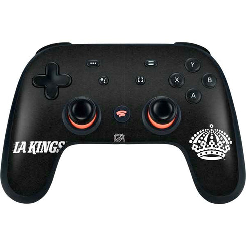 NHL Los Angeles Kings Black Background Google Stadia Controller Skin