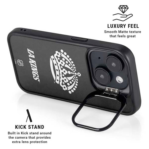NHL Los Angeles Kings Black Background iPhone 14 Kickstand Case