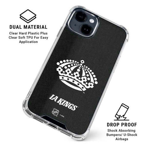 NHL Los Angeles Kings Black Background iPhone 14 Plus Clear Case
