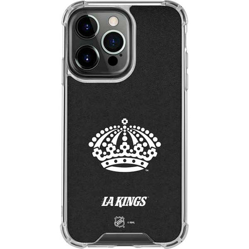 NHL Los Angeles Kings Black Background iPhone 14 Pro Clear Case