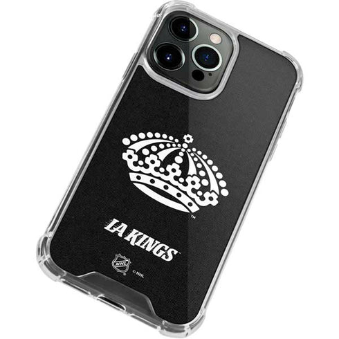 NHL Los Angeles Kings Black Background iPhone 14 Pro Clear Case