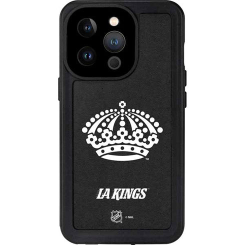 NHL Los Angeles Kings Black Background iPhone 14 Pro Waterproof Case