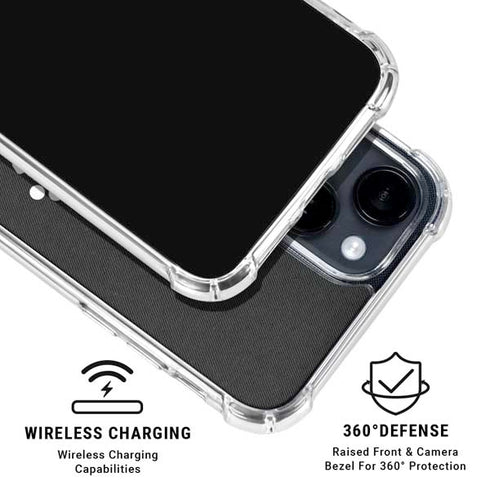 NHL Los Angeles Kings Black Background iPhone 15 Plus Clear Case