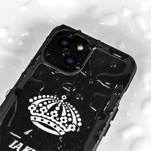 NHL Los Angeles Kings Black Background iPhone 15 Plus Waterproof Case
