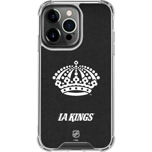 NHL Los Angeles Kings Black Background iPhone 15 Pro Max Clear Case