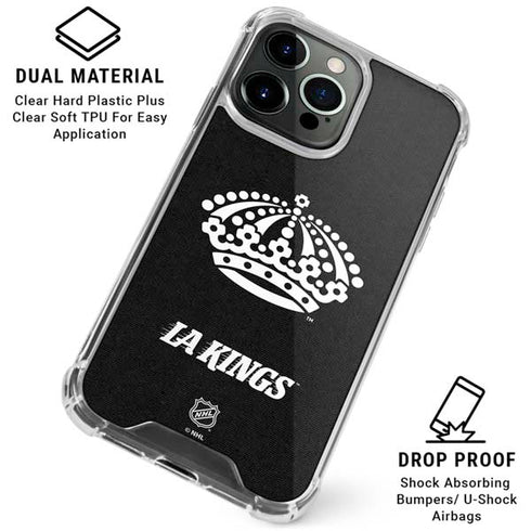 NHL Los Angeles Kings Black Background iPhone 15 Pro Max Clear Case