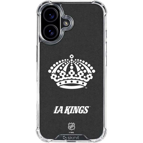 NHL Los Angeles Kings Black Background iPhone 16 Clear Case