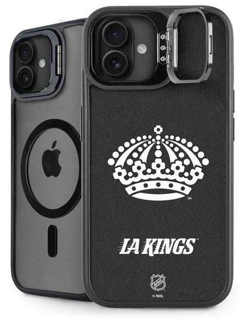 NHL Los Angeles Kings Black Background iPhone 16 Kickstand Case