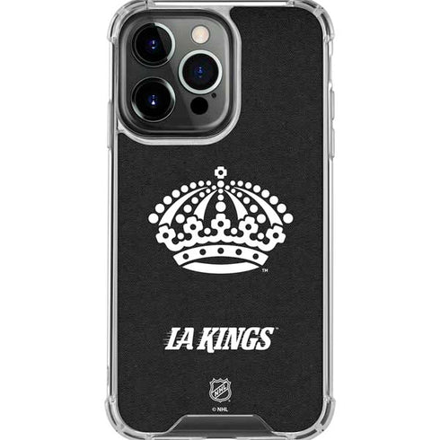 NHL Los Angeles Kings Black Background iPhone 16 Pro Max Clear Case