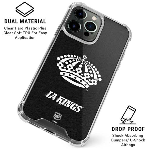 NHL Los Angeles Kings Black Background iPhone 16 Pro Max Clear Case