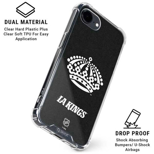 NHL Los Angeles Kings Black Background iPhone 16e Clear Case