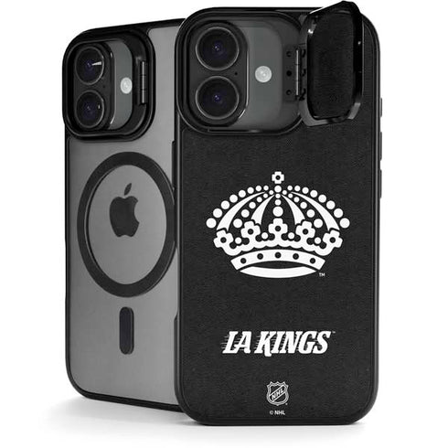 NHL Los Angeles Kings Black Background iPhone 17 Kickstand Case