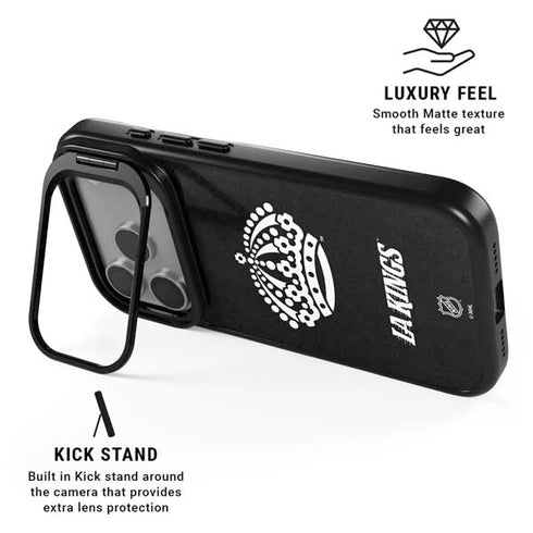 NHL Los Angeles Kings Black Background iPhone 17 Pro Kickstand Case