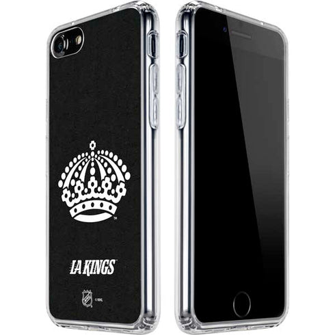 NHL Los Angeles Kings Black Background iPhone SE (2nd & 3rd Gen) Clear Case