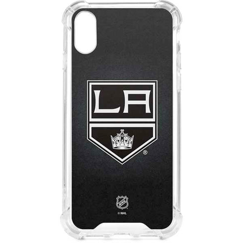 NHL Los Angeles Kings Black Background iPhone XS Clear Case