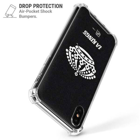NHL Los Angeles Kings Black Background iPhone XS Max Clear Case