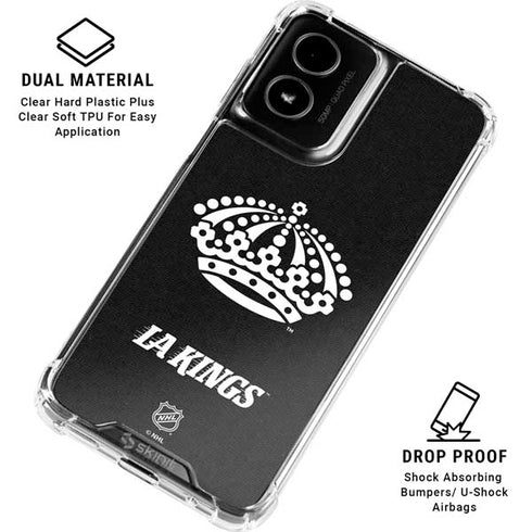 NHL Los Angeles Kings Black Background Moto G Power 5G (2024) Clear Case