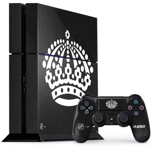 NHL Los Angeles Kings Black Background PS4 Console and Controller Bundle Skin