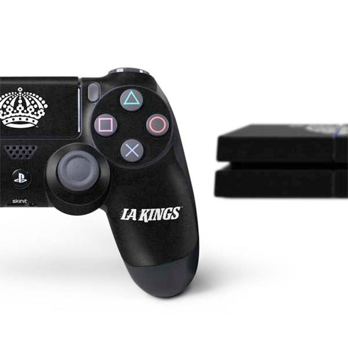 NHL Los Angeles Kings Black Background PS4 Console and Controller Bundle Skin