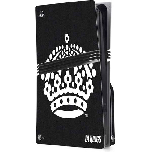 NHL Los Angeles Kings Black Background PS5 Pro Disk Console Skin