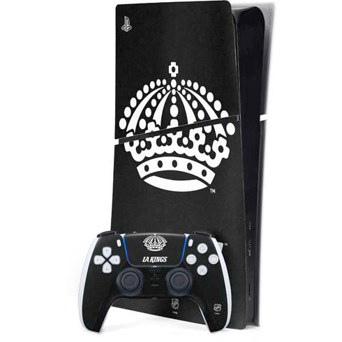 NHL Los Angeles Kings Black Background PS5 Slim Digital Edition Bundle Skin