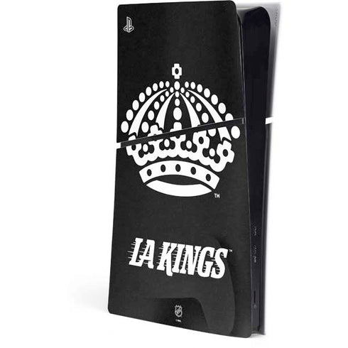 NHL Los Angeles Kings Black Background PS5 Slim Digital Edition Console Skin