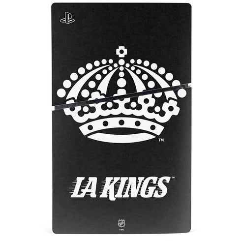NHL Los Angeles Kings Black Background PS5 Slim Disk Console Skin