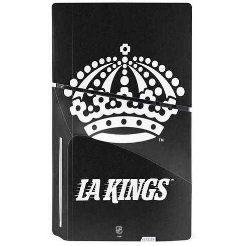 NHL Los Angeles Kings Black Background PS5 Slim Disk Console Skin