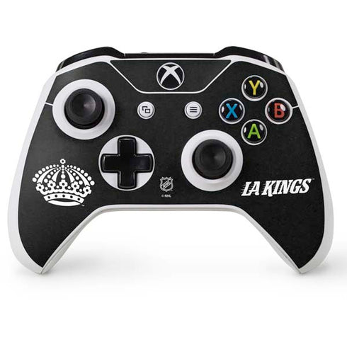 NHL Los Angeles Kings Black Background Xbox One S Console and Controller Bundle Skin