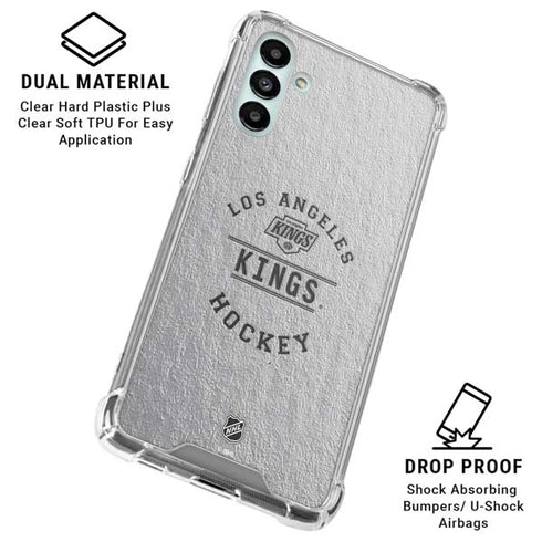 NHL Los Angeles Kings Black Text Galaxy A13 5G Clear Case
