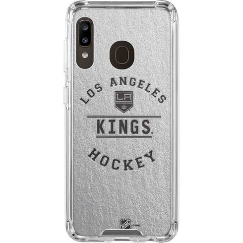 NHL Los Angeles Kings Black Text Galaxy A30 Clear Case