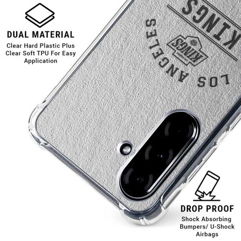 NHL Los Angeles Kings Black Text Galaxy A36 5G Clear Case